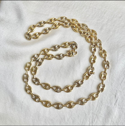 Vintage Italian Solid 18k Mariner Chain