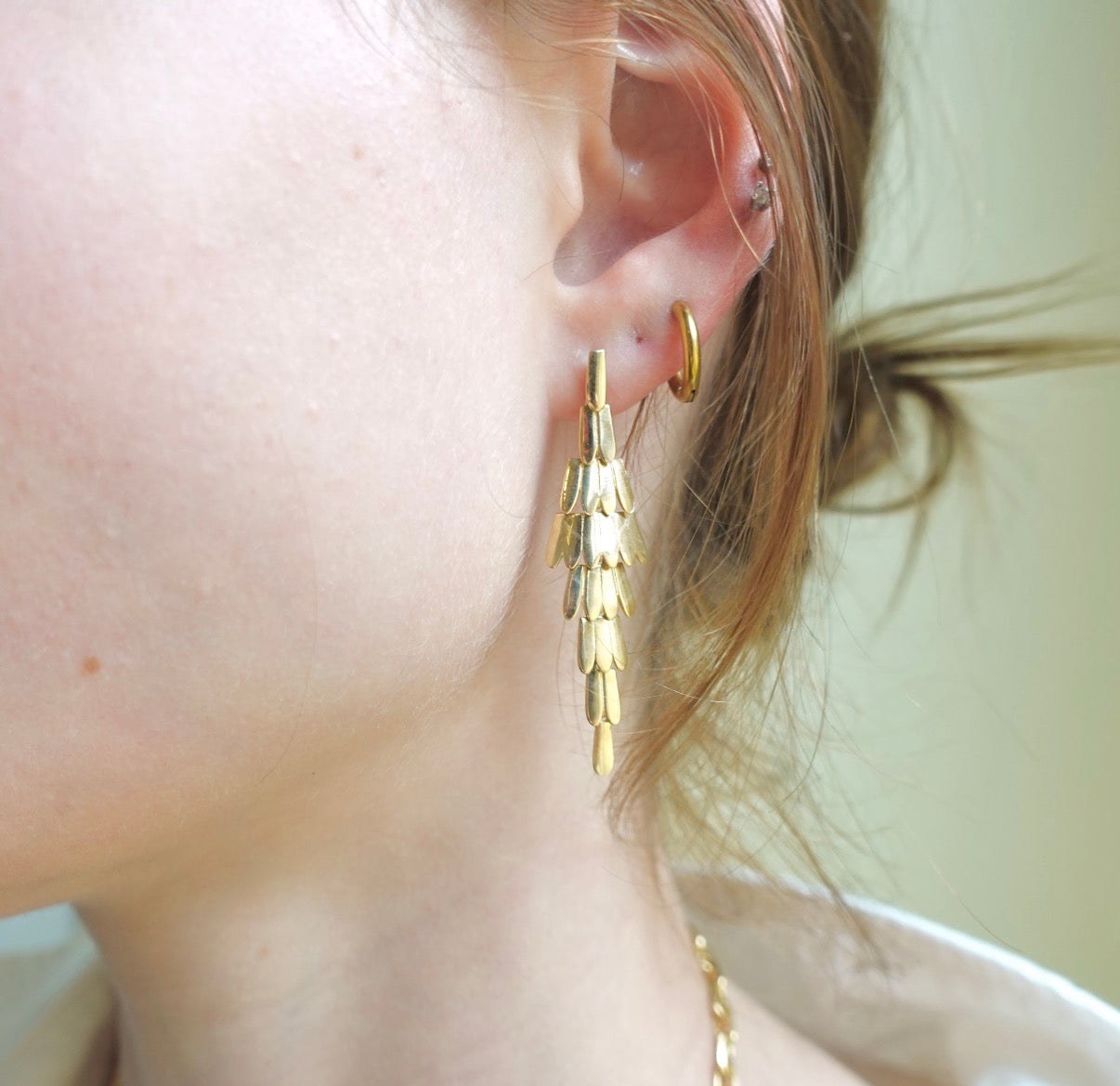 Feather Study: Vintage Articulated Earrings