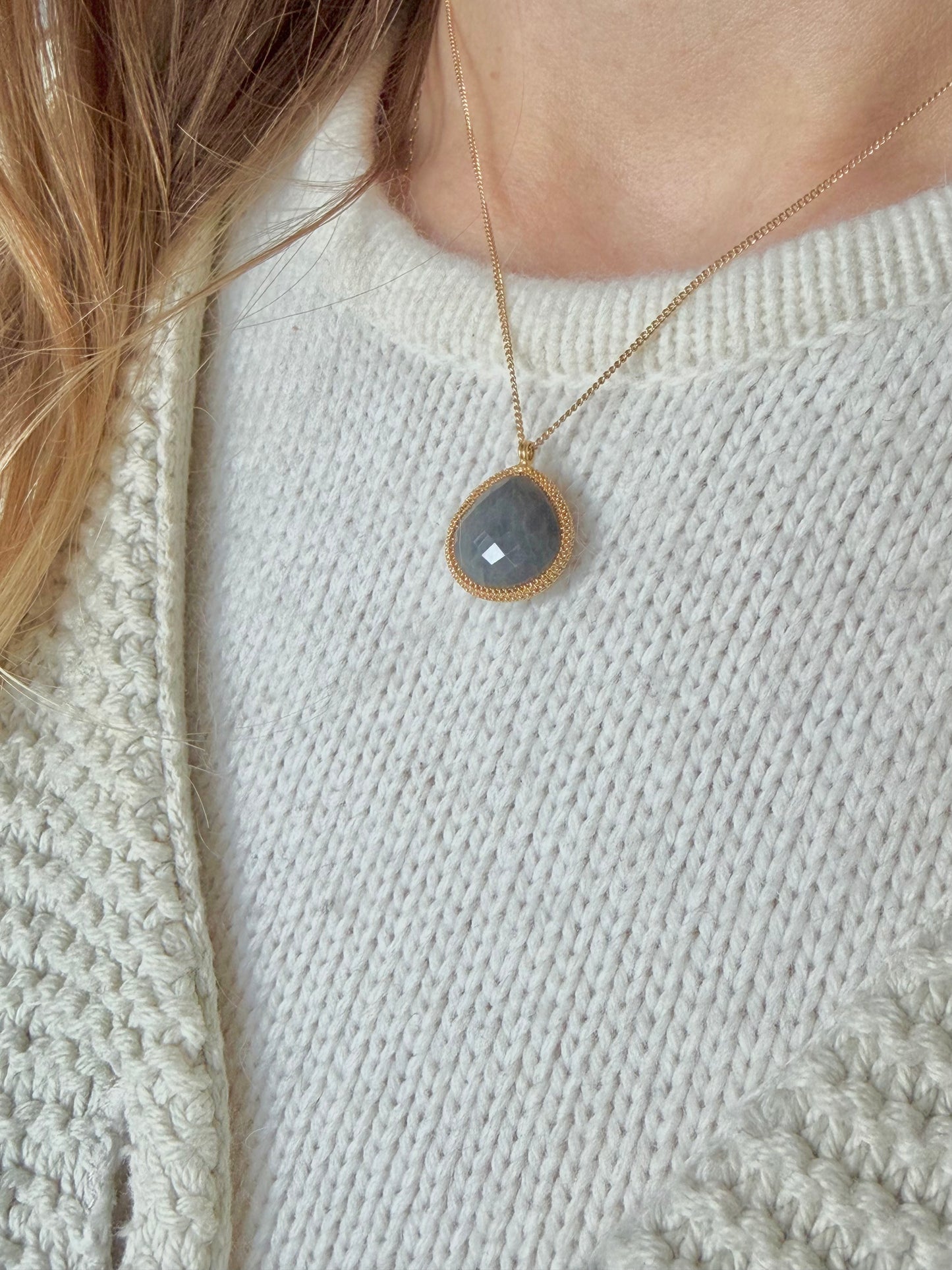 Moonward — 18K Labradorite Necklace
