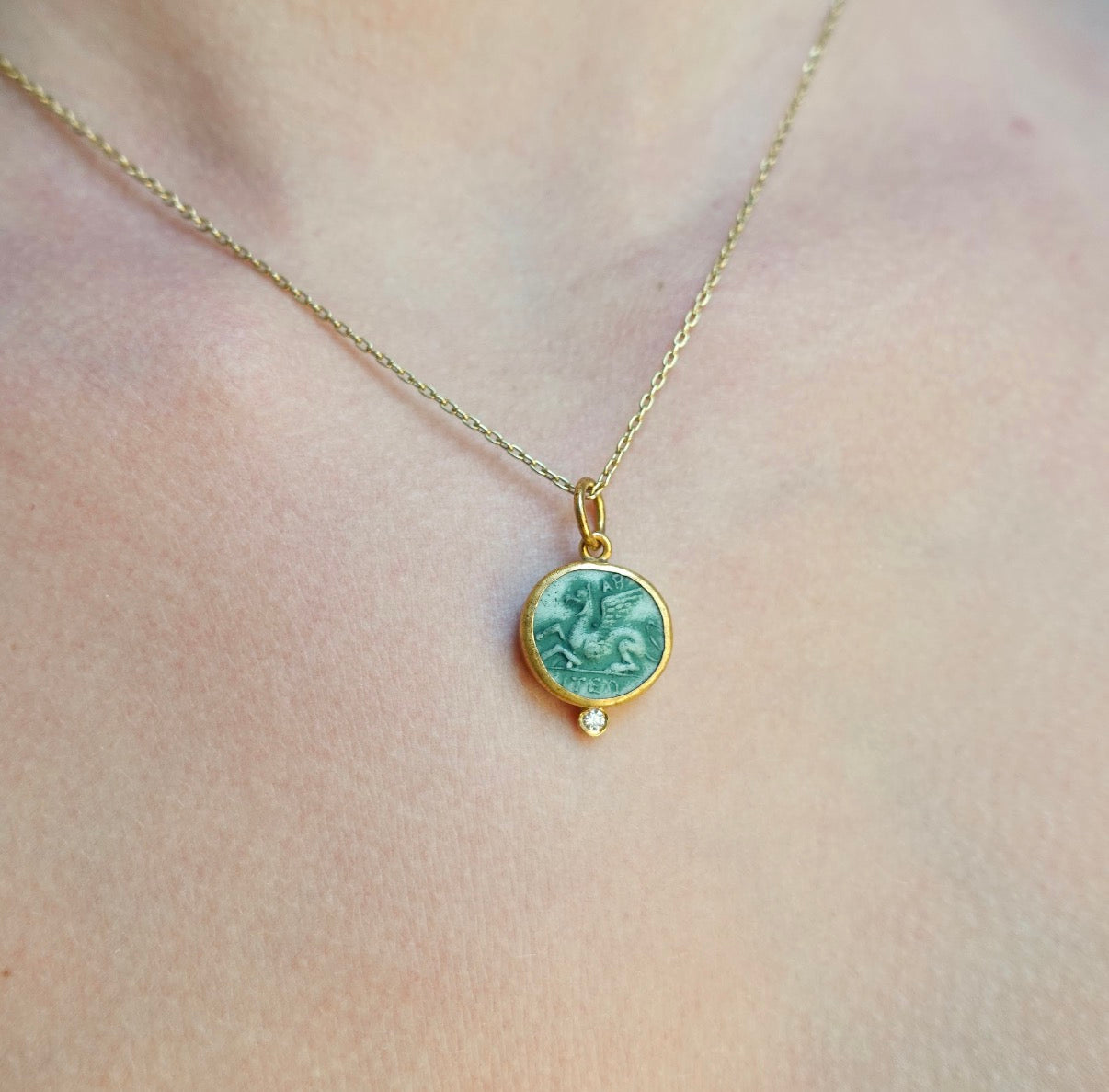 Pegasus Green Quartz Pendant