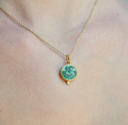 Pegasus Green Quartz Pendant