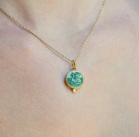 Pegasus Green Quartz Pendant