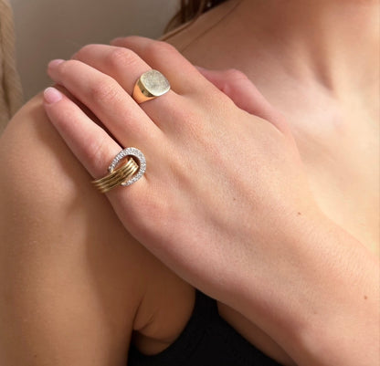 Lucky Horseshoe Diamond Ring