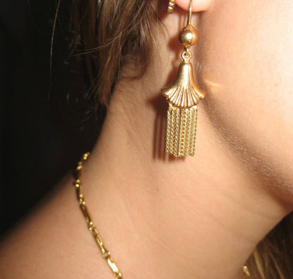Day to Night Italian Fringe 18k Earrings
