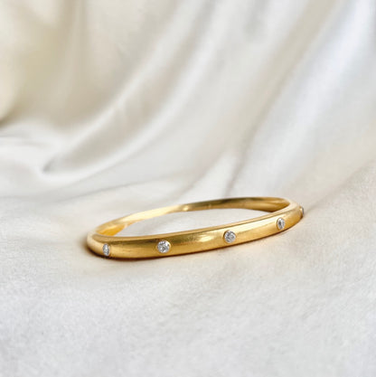 18K Gold Diamond Bangle Bracelet
