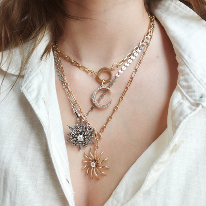 Polaris: French Victorian Diamond Star Brooch