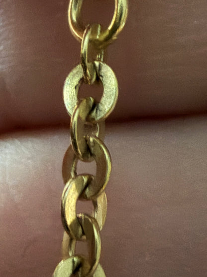 Gorgeous Italian 18k Flat Cable Chain 22 inch