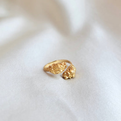 Lion Head Bypass Ring