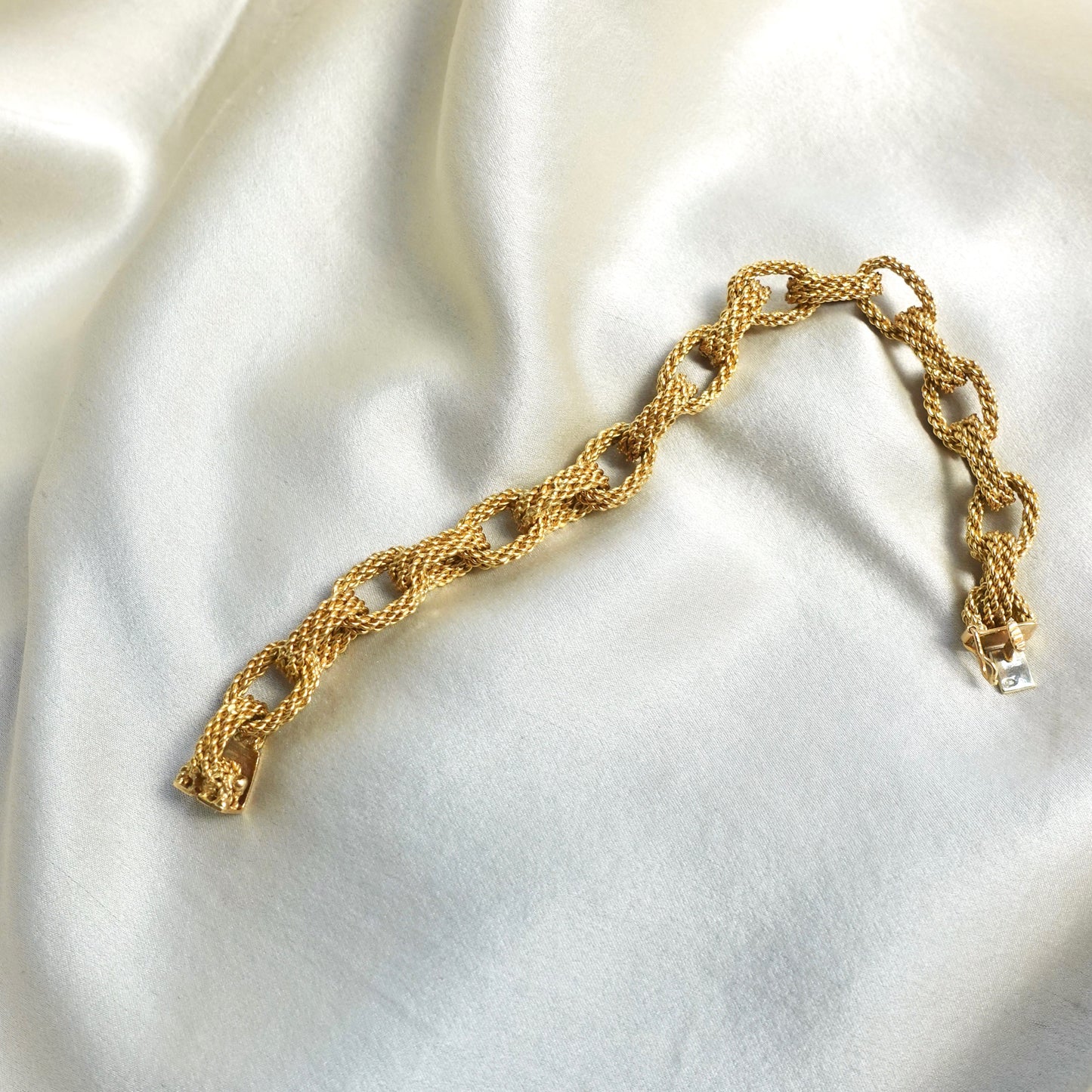 Torino: 1930s Italian Cable Link Gold Bracelet