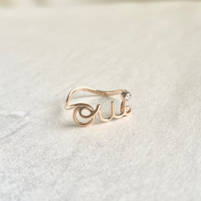 Christian Dior “Oui” Ring in 18K Rose Gold