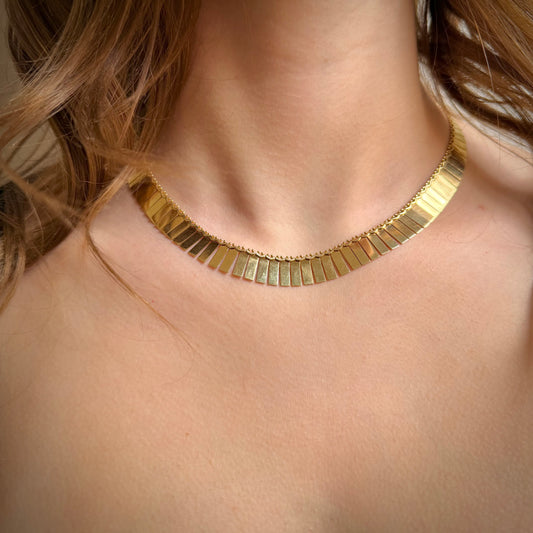 The Cleopatra:  Graduated 14K Fringe Necklace