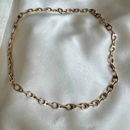 Unique 70s linked 14K chain