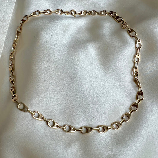 Unique 70s linked 14K chain