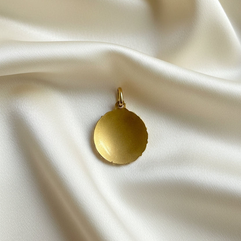 Petite 18k solid gold Aries Ram Enamel Zodiac Pendant Charm