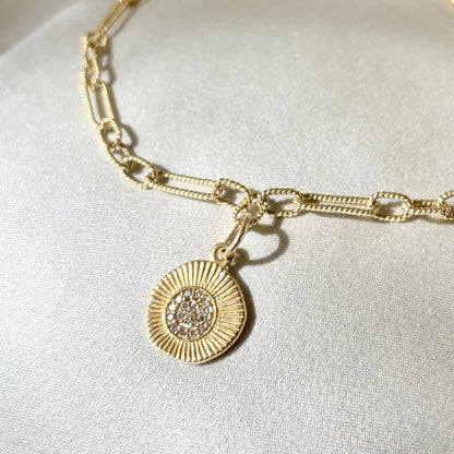 Lilypad Diamond Bracelet in 18K