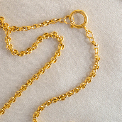 Stunning Solid Link 27" Rolo Chain in 18 Karat Yellow Gold