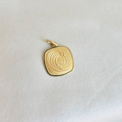 70’s 18K Gemini Zodiac Pendant