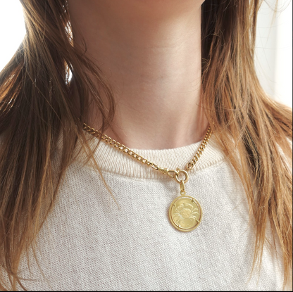 Rare 1970s Unoaerre Cancer Zodiac Medallion | Pietro Giampaoli 18K Gold Pendant