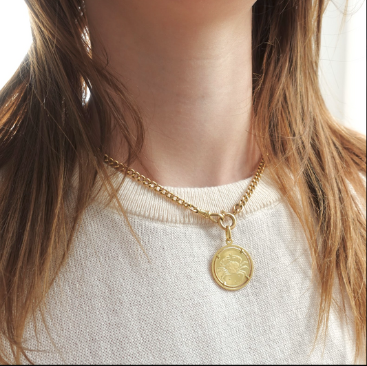 Rare 1970s Unoaerre Cancer Zodiac Medallion | Pietro Giampaoli 18K Gold Pendant