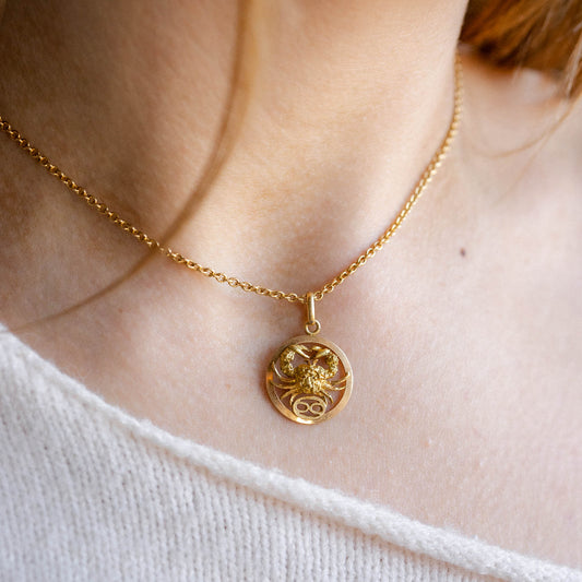 Stunning 17k French Cancer Pendant