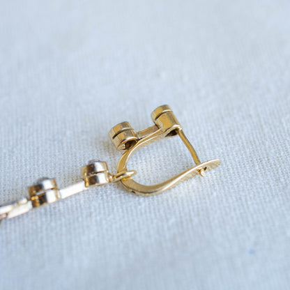 Edwardian 14k Diamond Convertible Drop Earrings