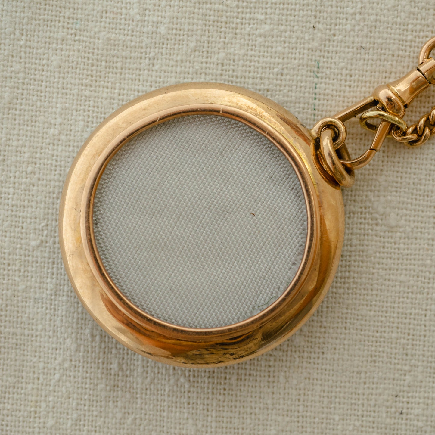 Victorian Guilloche Enamel + Diamond Locket Pendant with Glass Back