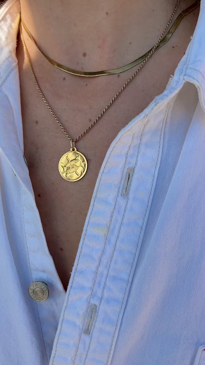 70's Zodiac Pisces Pendant  by Gilroy Roberts in 18K